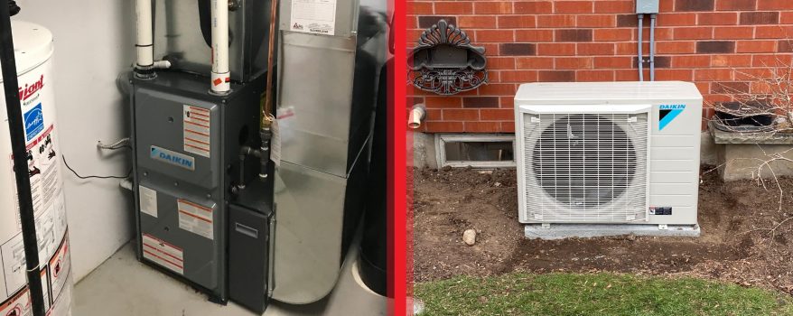 furnace and heat pump side by side